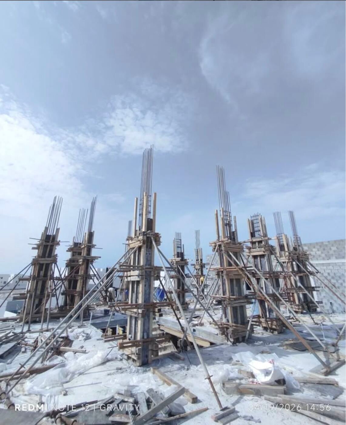 Rooftop column formwork
