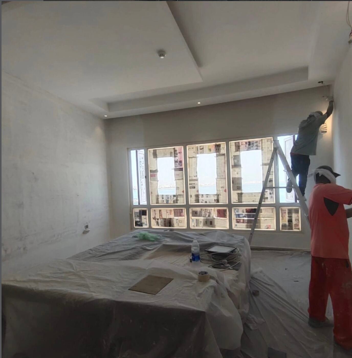 Interior finishing with sea view