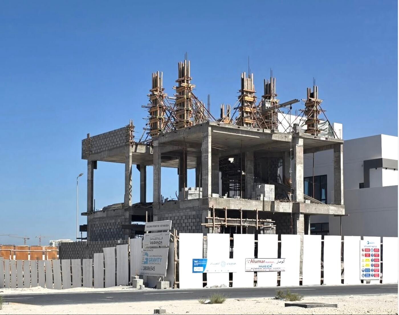 Multi-story commercial concrete frame