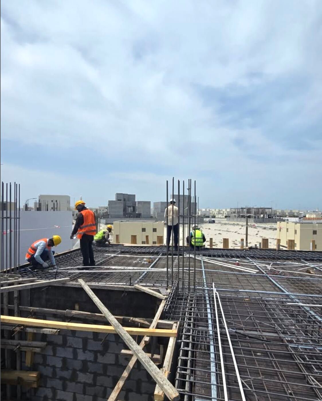 Rooftop rebar and MEP conduit